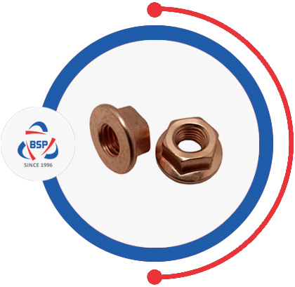Copper Nickel 70 / 30 Hex Flange Nuts Copper Nickel 70 / 30 Hex Flange Nuts